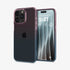 ACS06557 - iPhone 15 Pro Max Case Liquid Crystal in crystal clear showing the back